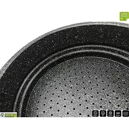 "Couscous-Pfanne - 9L - Schwarz - 26x26x26 cm image"
