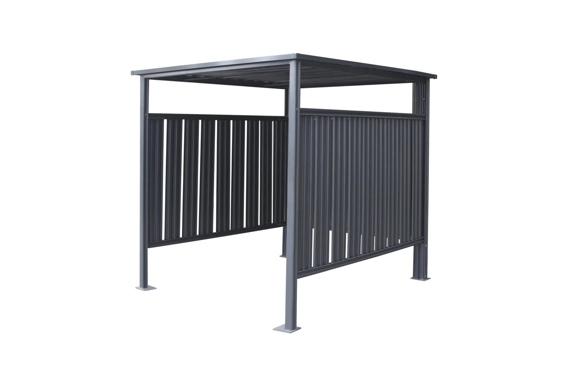 "Westmann Fahrradgarage und Unterstand Fieta, 180×203×210 cm, Anthrazit – Stahl mit Lamellenwänden image"