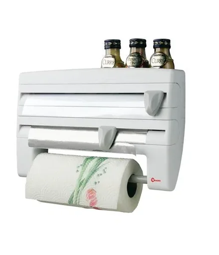 "Küchenrollen-Spender, Folien-Halter, „ROLL'N ROLL“, mit 2 Schneide-Schiebern image"