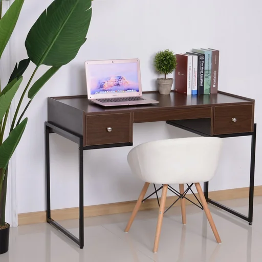 "Schreibtisch Computertisch Bürotisch Laptoptisch Arbeitstisch 3 x Schublade verstellbar Ordnungsbox image"