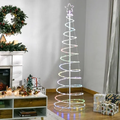 "LED Spiralbaum Weihnachtsbaum mit 135 Mini-Lichtern Christbaum Lichterbaum image"