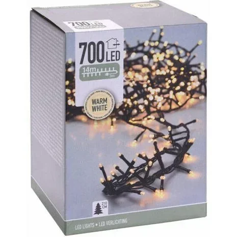 "Weihnachtsbaumbeleuchtung 14 Meter warmweiß - 700LED für innen und außen image"