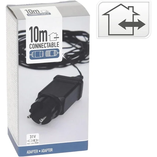 "Anschlussadapter für Weihnachtsbeleuchtung - geeignet für bis zu 1600 LEds - 10 Meter image"