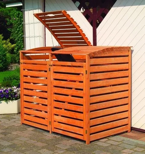 "Mülltonnenbox "Vario III" für 2 Tonnen, natur image"