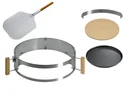 Komplettpaket Smokin PizzaRing - für Kugelgrill (50cm) inkl. Pizzastein, Pizzabande und Pizzaschieber
