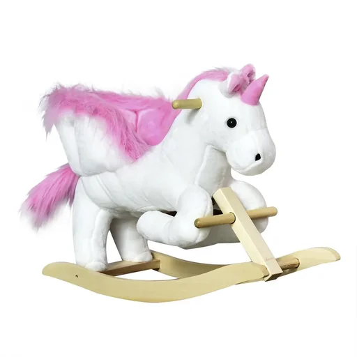 "Schaukeltier Schaukelpferd Kinder Schaukel magisches Einhorn-Design mit Musik für Kinder für 18-36 Monate Baby Plüsch image"