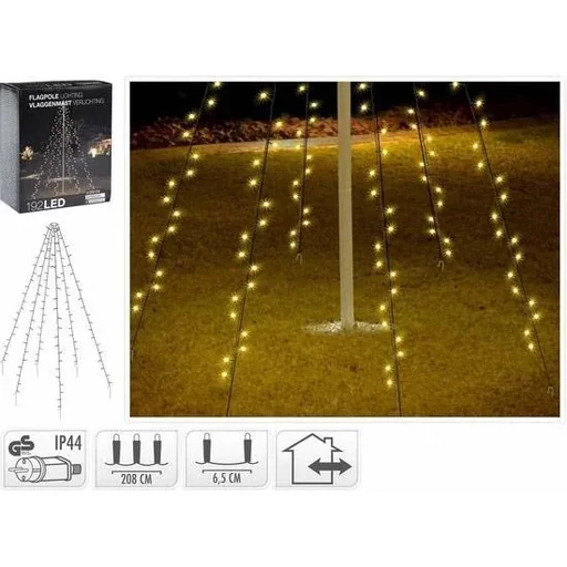 "Pro Garden Flagpole Beleuchtung - 192 LED's - 208 cm hoch - warmweißes Licht - wasserdicht image"