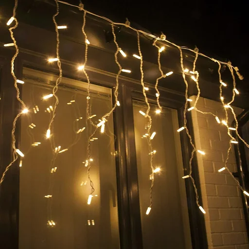 "LED Lichterkette Eis 160 st Warm weiss 810 cm image"