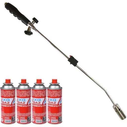 "Unkrautbrenner mit Piezo-Zündung INKLUSIVE 4 Gasflaschen image"