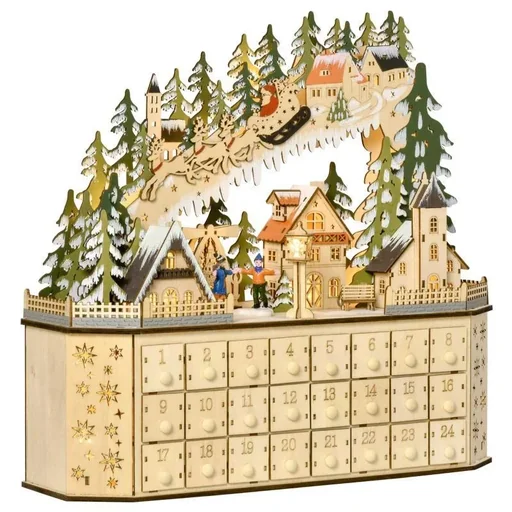 "Adventskalender zum Befüllen 24 Schubladen Fächer Weihnachtskalender image"