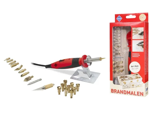 "Brandmal-Set mit An/Aus-Kolben und 20 Aufsätzen image"