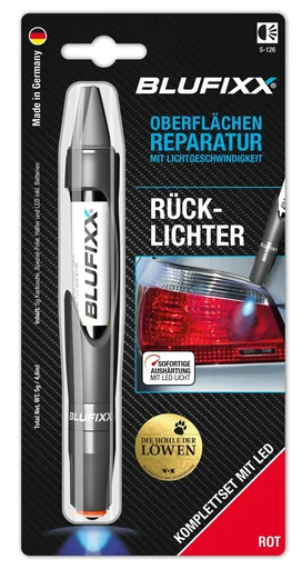"Rücklicht-Reparaturstift 5 g - inklusive blauem LED-Licht - rot image"
