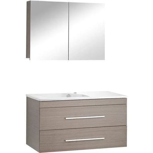 "Badezimmermöbel Style 100cm - Gris Eiche image"