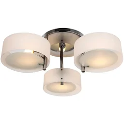 Acrylic chandelier ceiling light 40W 3-light chrome fixture