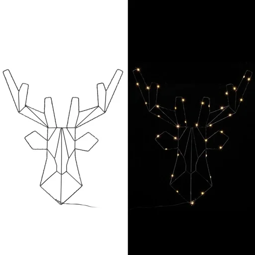 "LED-Rentier Weihnachten Metall Warmweiß image"