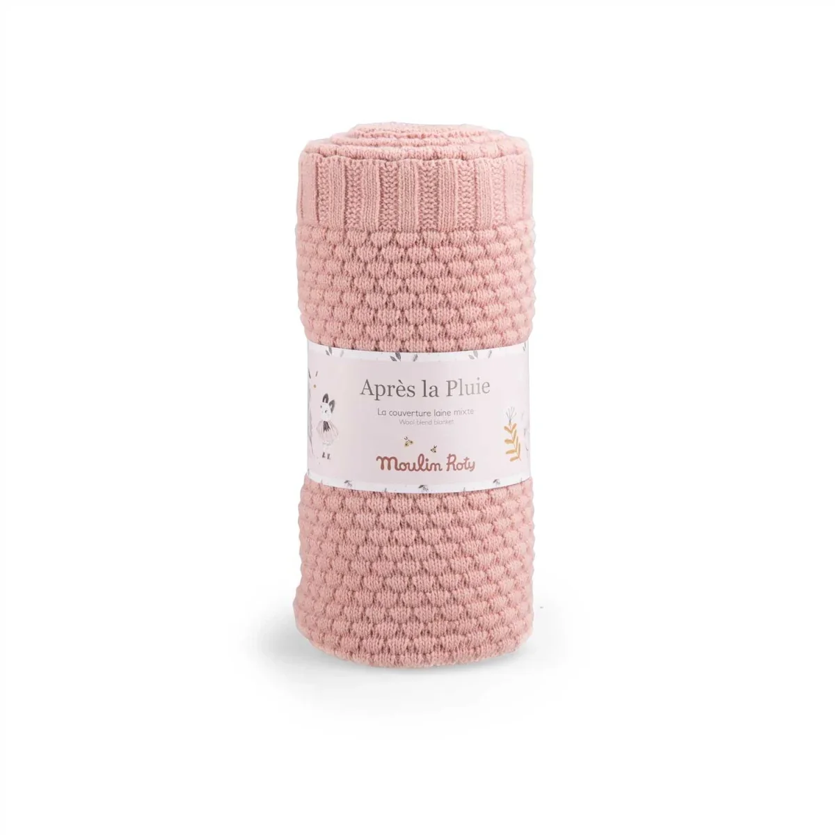 "Moulin Roty Decke - Mischwolle, rosa image"