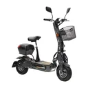 E-Roller "Evoking" Duo Safety Plus 45 km/h mit Blinkanlage, Gepäck-Case und Lithium-Akku schwarz