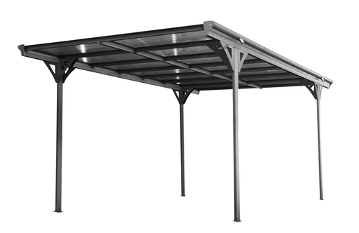 "Aluminium Flachdach Carport und Überdachung anthrazit, 503x305x232 cm image"
