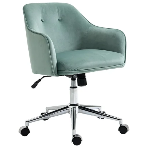 "Bürostuhl mit Wippenfunktion Home-Office-Stuhl höhenverstellbarer Schreibtischstuhl ergonomisch 360°-Drehräder Samt-Tou image"