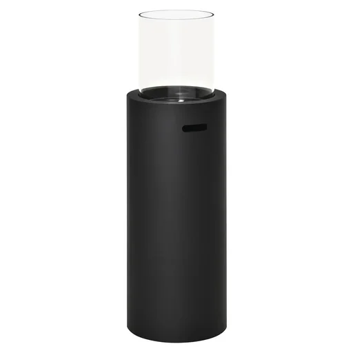 "Ethanol-Kamin Bio-Ethanol-Brenner 0,4L 1 Std. Brenndauer 1000W kein Rauch Stahl gehärtetes Glas Schwarz 30 x 30 x 94 cm image"