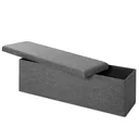 Sitzbank mit Stauraum - klappbar Dunkelgrau 115x38x38cm