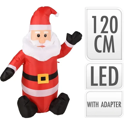 "Aufblasbarer LED-Weihnachtsmann - 120 cm - für den Innen- und Außenbereich image"