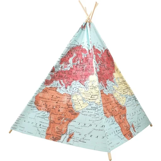 "Weltkarte Tipi Zelt Multi farben image"