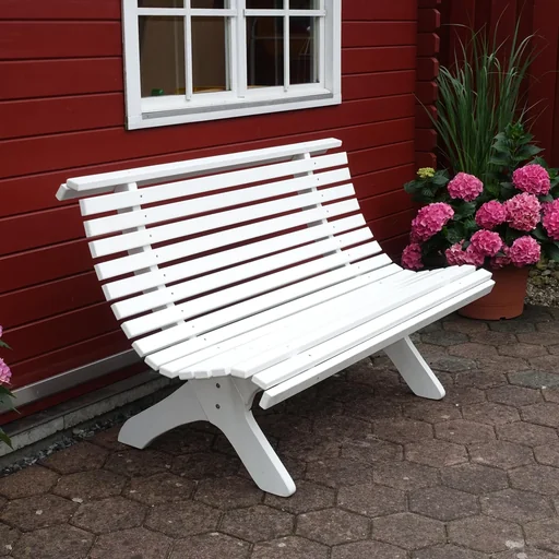 "Gartenbank Sven, weiß lackiert image"