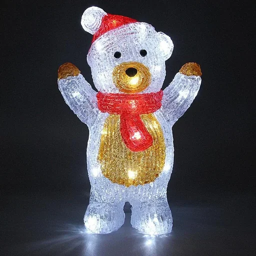 "Teddybär LED-Figur Beleuchtung - mit Batterien betrieben - 19x11-5x30Cm image"
