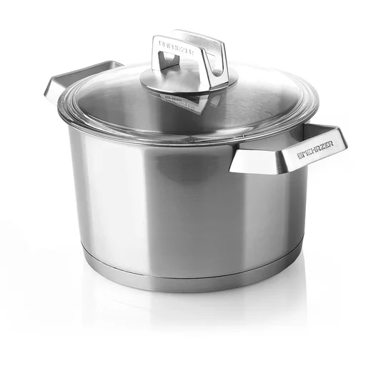 "Mehrzer Premium - Hoher Kochtopf mit Deckel - 24 cm - Edelstahl image"