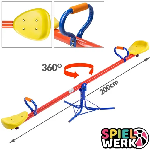 "Kinderwippe 360° drehbar 200x67x70cm image"