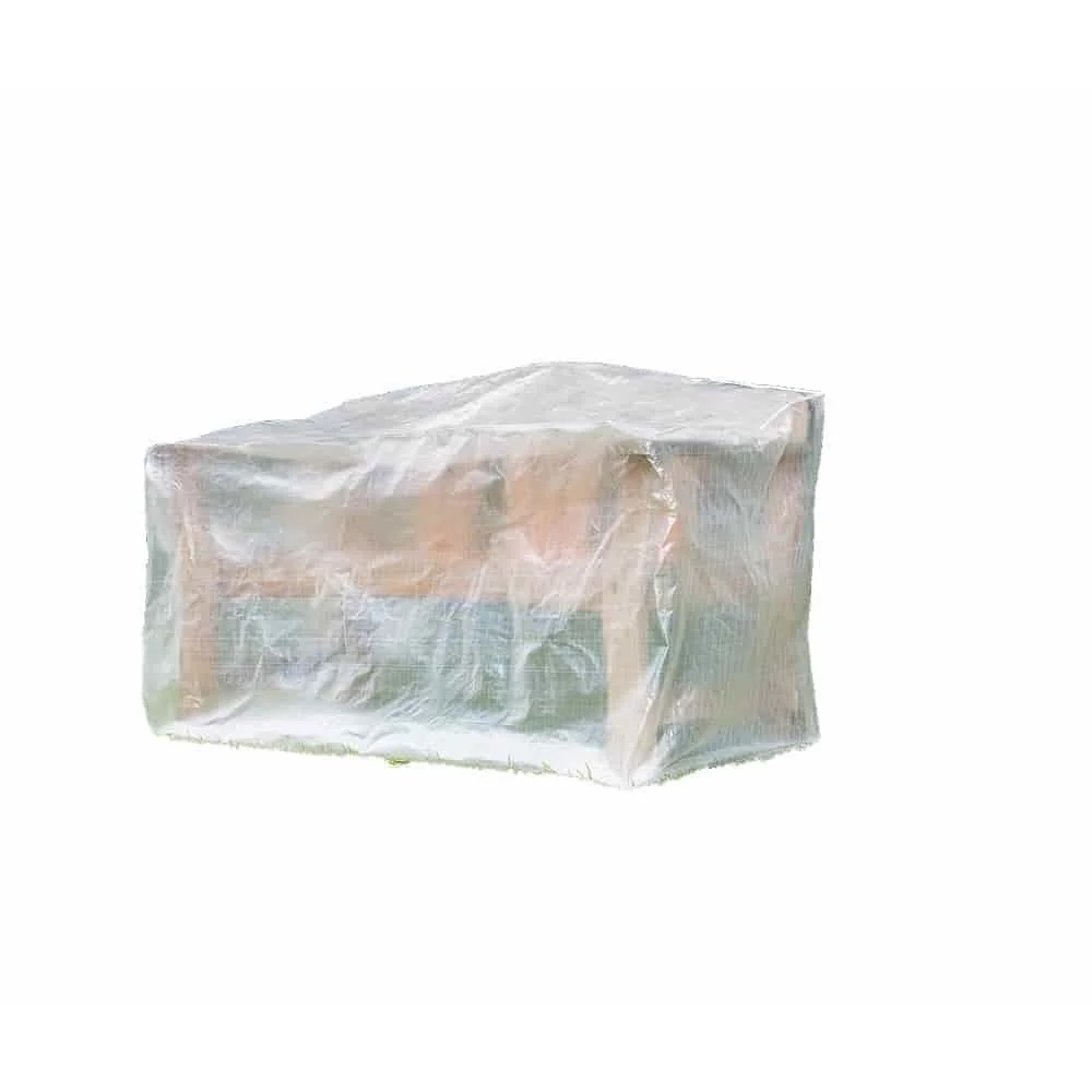 Schutzhülle Gartenmöbel, 2er Bank, transparent, 120x75x80 cm