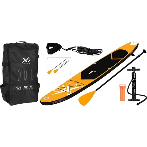 "XQ Max SUP Board Set - Aufblasbar - 320x76x15cm - Orange - Max. 150kg image"