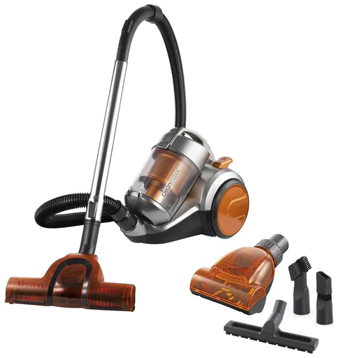 "Zyklon-Staubsauger "Pet Star", mit 6-teiligem Jumbo-Düsen-Set, inklusive Tierhaardüse, 700 Watt, Silberfarben/ Orange image"