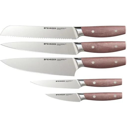 "Mehrzer - 5-tlg. Messerset - Bubingaholz - Deutscher Qualitätsstahl image"