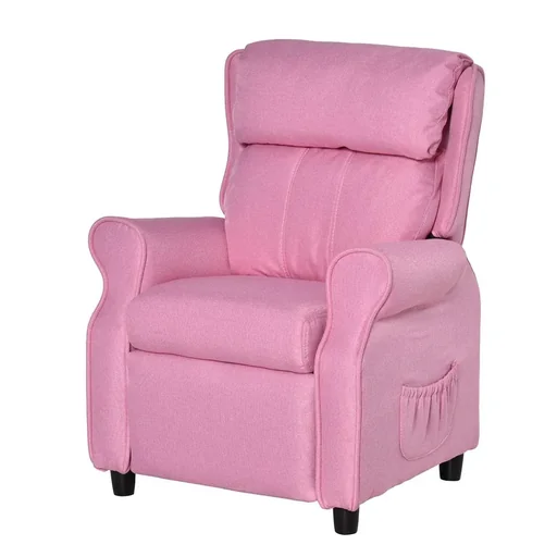 "Kindersofa Kindercouch Kindersessel Stuhl Liegesofa verstellbar mit Fußstütze für 3-8 Jahre Jungen und Mädchen Rosa 58x5 image"