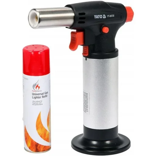 "Crème brulee Brenner mit Nachfüllgas - mit Piezo-Zündung - 200W - mit Sperrfunktion image"