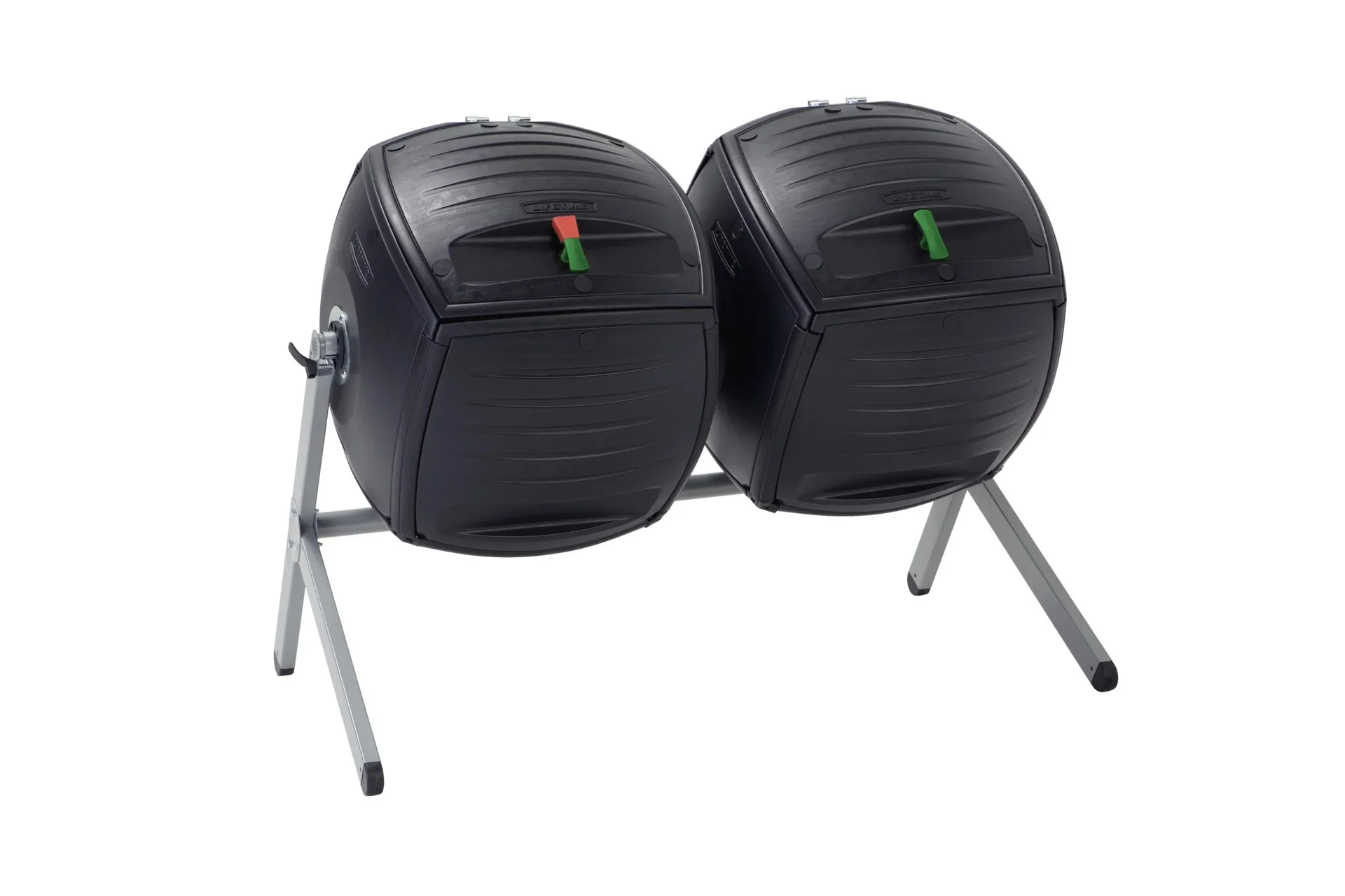 Lifetime Komposter Kompost-Zwilling 380 L 143,5×79,4×110,4 cm Schwarz – 2 Kammer