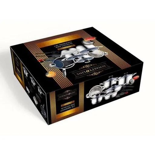 "16-teiliges Kochset aus Edelstahl mit Metalldeckeln image"