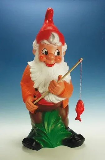 "Zwerg als Angler 86 cm - Riesenzwerg image"