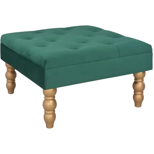 "Hocker 60x60x36 cm Samt dunkelgrün image"