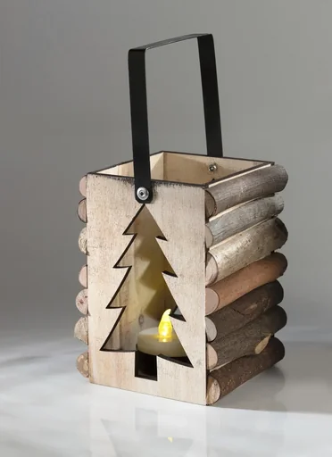 "LED Holzleuchter Tannenbaum image"