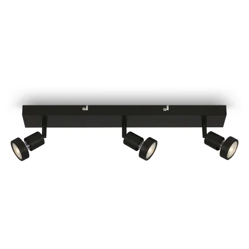 "LED Spotleuchte 3-flammig, schwarz, 3 x GU10 Fassung, inklusive 3 x LED Leuchtmittel, 4,9 Watt, 460 lm, 3000 K image"