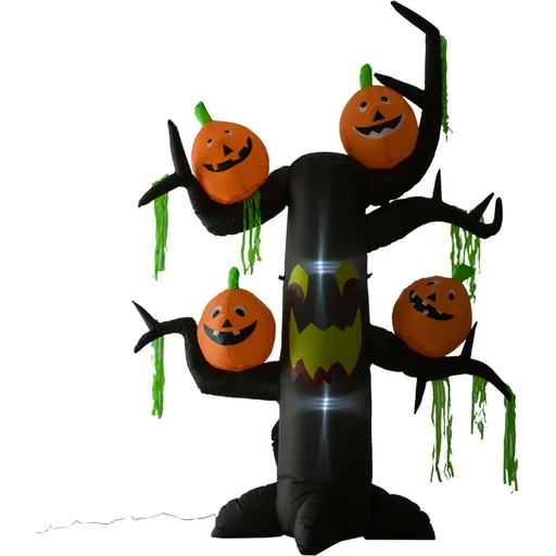 "Aufblasbarer Baum mit Kürbissen Höhe: 2,4m Halloween Luftfigur mit LED image"
