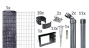 Fix-Clip Pro als Zaun-Komplettset, mit Einschlagbodenhülse, anthrazit, Höhe 153 cm, Länge 25 m