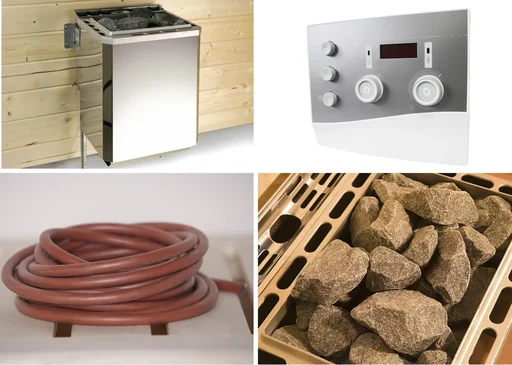 "Technikpaket für Saunahaus Serie 533, 9,0 KW BioAktiv Ofen mit Anschlußkabel und Steuergerät image"