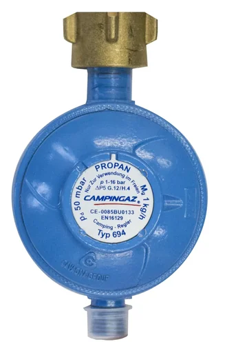 "Regler 50 mbar - 1 Abgang , Durchfluss 1 kg/h, für Butan/Propan, 1/4'' Linksgewinde image"