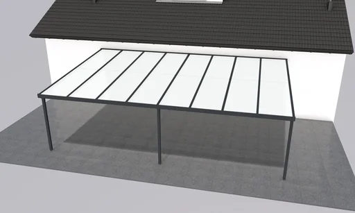 "Terrassendach Premium, anthrazit, 8125 x 5060 mm - Klima blue image"