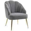 Esszimmerstuhl Wohnzimmerstuhl Bürostuhl Polsterstuhl Retro Design Polyester Stahl Grau+Gold 70 x 63 x 82 cm
