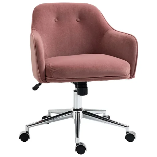"Bürostuhl mit Wippenfunktion Home-Office-Stuhl höhenverstellbarer Schreibtischstuhl ergonomisch 360°-Drehräder Samt-Tou image"